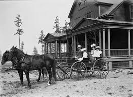 Ambrose Kiehl and Family outside their Fort lawton Officer's Row home. They were the first occupants and lived there from 1899 until 1905. Photo courtesy of Paul Dorpat.